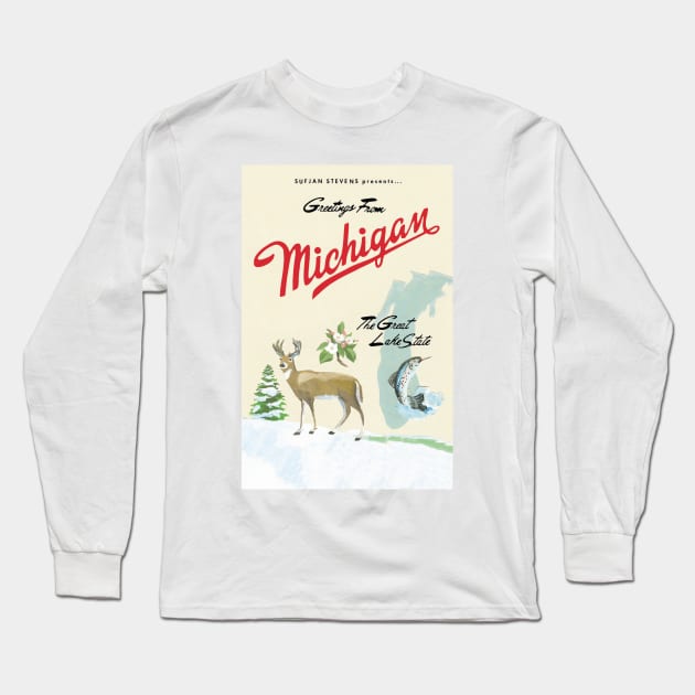 Michigan (Band), Sufjan Stevens (Artist) Long Sleeve T-Shirt by mjsblues